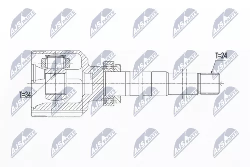 Homokineet reparatie set, aandrijfas