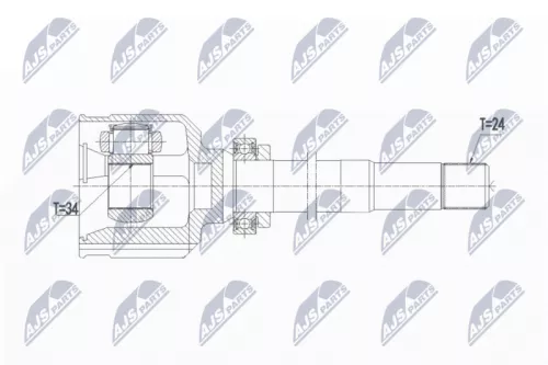 Homokineet reparatie set, aandrijfas