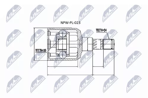 Homokineet reparatie set, aandrijfas