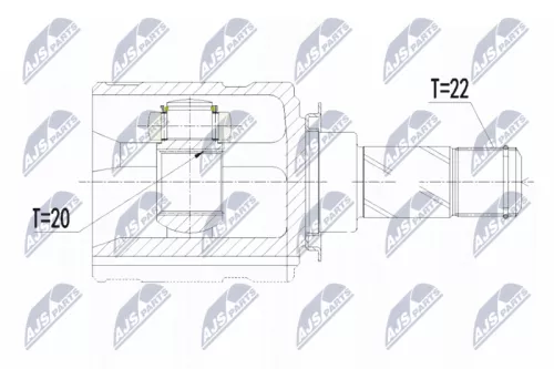 Homokineet reparatie set, aandrijfas