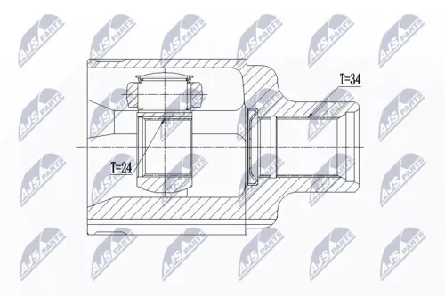 Homokineet reparatie set, aandrijfas