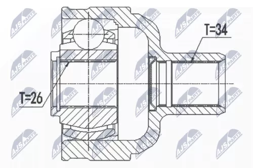 Homokineet reparatie set, aandrijfas