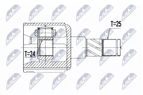 Homokineet reparatie set, aandrijfas