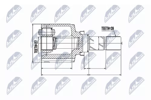Homokineet reparatie set, aandrijfas