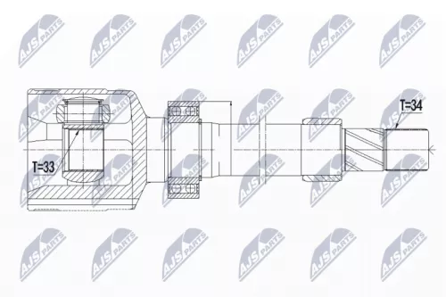 Homokineet reparatie set, aandrijfas