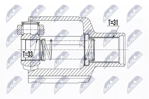 Homokineet reparatie set, aandrijfas