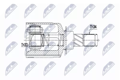 Homokineet reparatie set, aandrijfas