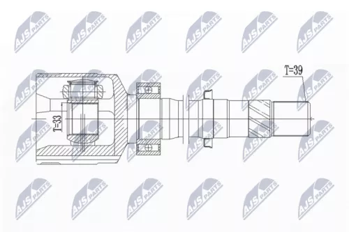 Homokineet reparatie set, aandrijfas