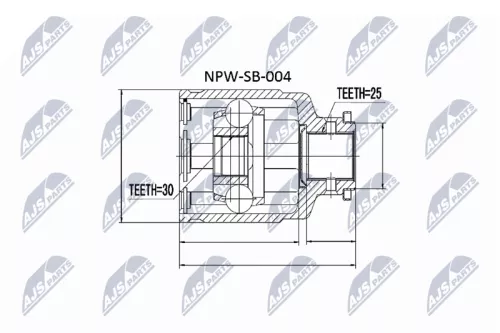 Homokineet reparatie set, aandrijfas