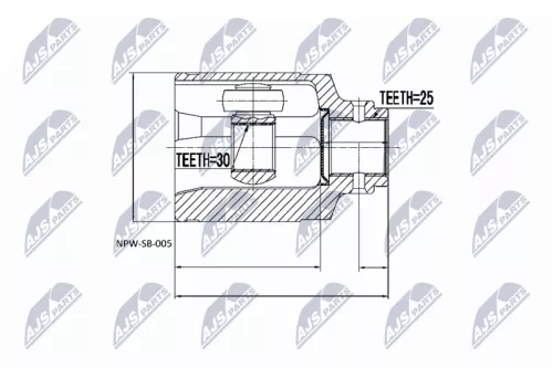 Homokineet reparatie set, aandrijfas