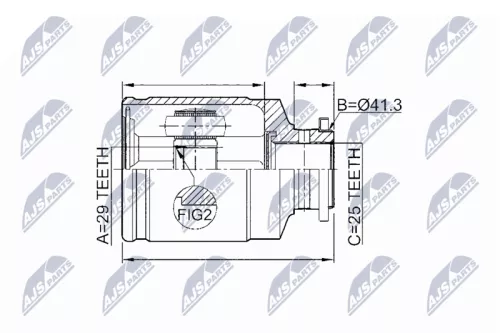 Homokineet reparatie set, aandrijfas