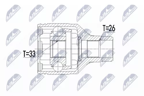 Homokineet reparatie set, aandrijfas