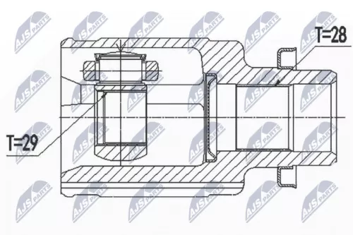 Homokineet reparatie set, aandrijfas