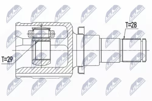 Homokineet reparatie set, aandrijfas