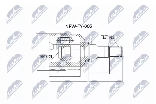 Homokineet reparatie set, aandrijfas