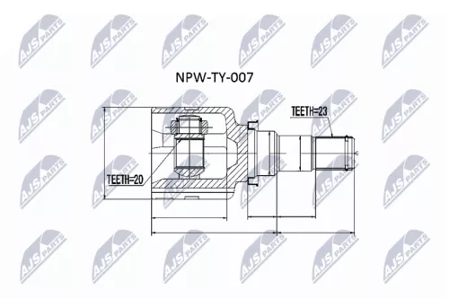 Homokineet reparatie set, aandrijfas