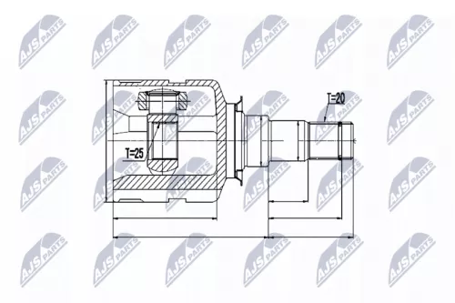 Homokineet reparatie set, aandrijfas