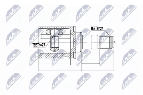 Homokineet reparatie set, aandrijfas