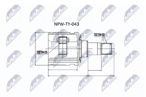 Homokineet reparatie set, aandrijfas