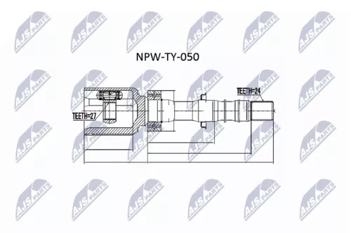 Homokineet reparatie set, aandrijfas