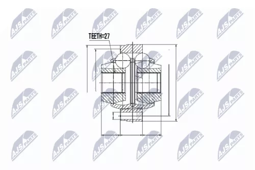Homokineet reparatie set, aandrijfas
