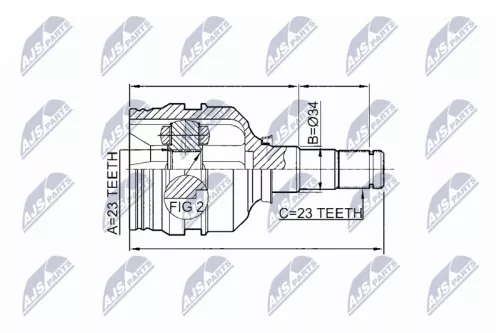 Homokineet reparatie set, aandrijfas
