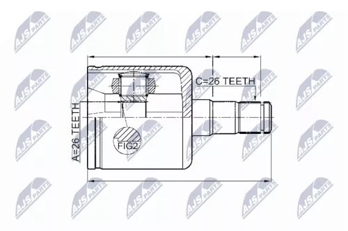 Homokineet reparatie set, aandrijfas