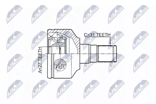 Homokineet reparatie set, aandrijfas