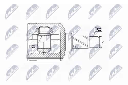Homokineet reparatie set, aandrijfas