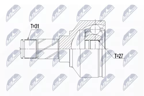 Homokineet reparatie set, aandrijfas