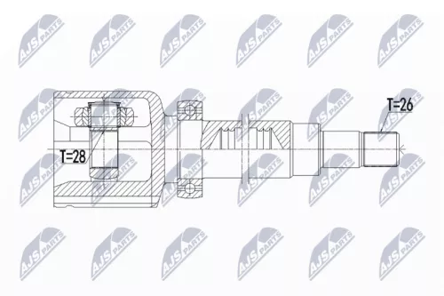 Homokineet reparatie set, aandrijfas