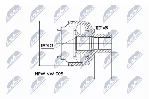 Homokineet reparatie set, aandrijfas