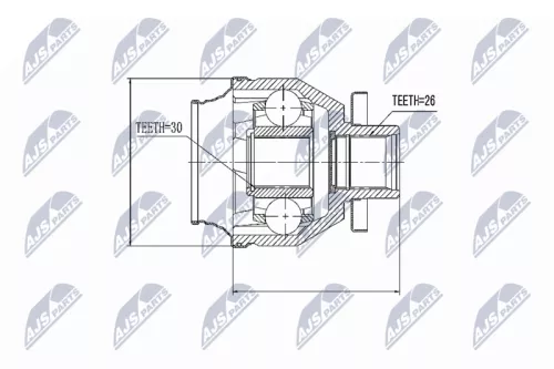 Homokineet reparatie set, aandrijfas