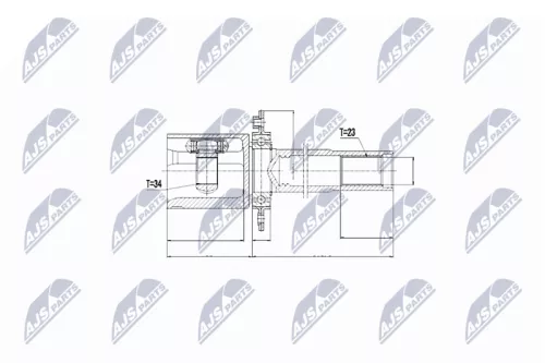 Homokineet reparatie set, aandrijfas