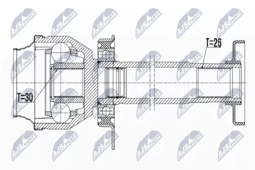 Homokineet reparatie set, aandrijfas