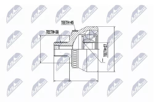 Homokineet reparatie set, aandrijfas