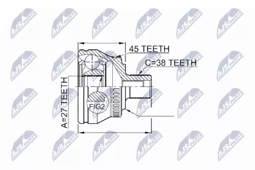 Homokineet reparatie set, aandrijfas
