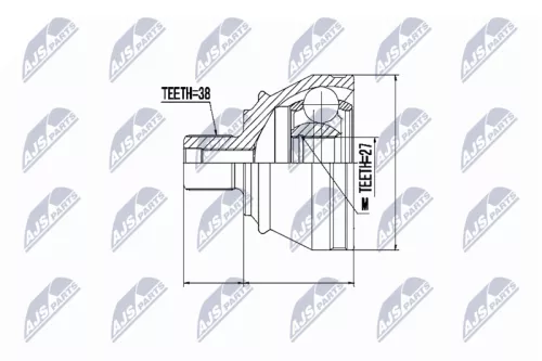 Homokineet reparatie set, aandrijfas