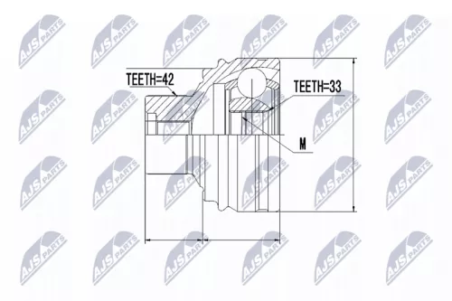 Homokineet reparatie set, aandrijfas