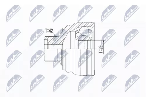 Homokineet reparatie set, aandrijfas