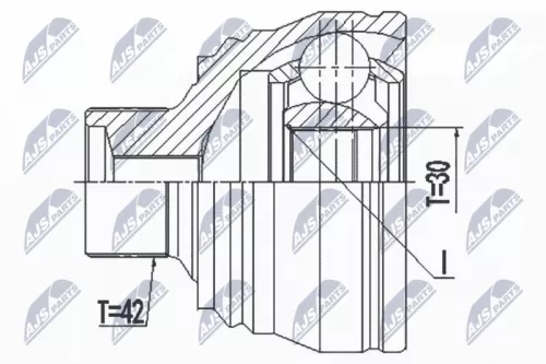 Homokineet reparatie set, aandrijfas
