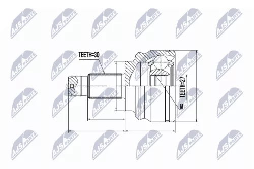 Homokineet reparatie set, aandrijfas