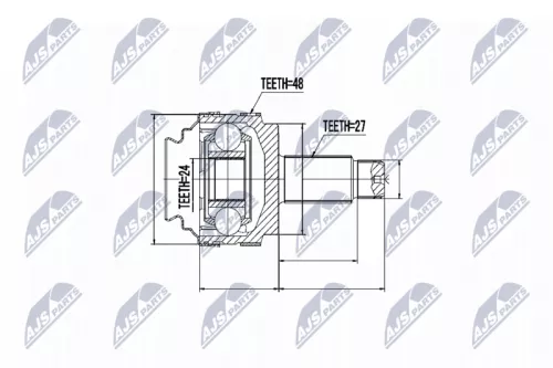 Homokineet reparatie set, aandrijfas