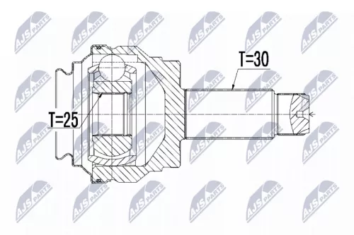 Homokineet reparatie set, aandrijfas