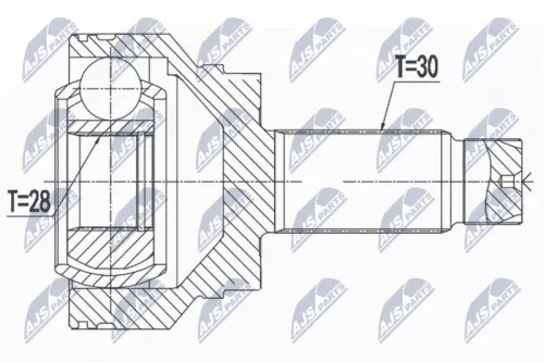 Homokineet reparatie set, aandrijfas