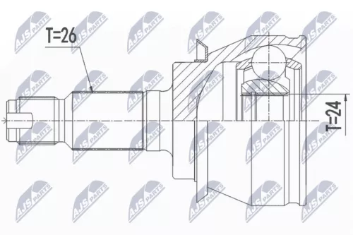 Homokineet reparatie set, aandrijfas