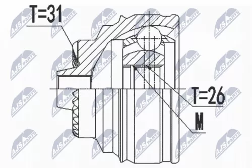 Homokineet reparatie set, aandrijfas