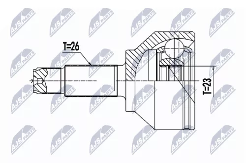Homokineet reparatie set, aandrijfas