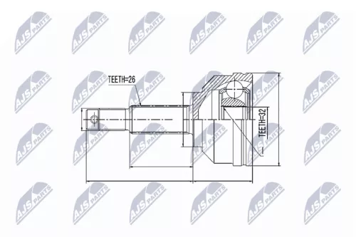 Homokineet reparatie set, aandrijfas