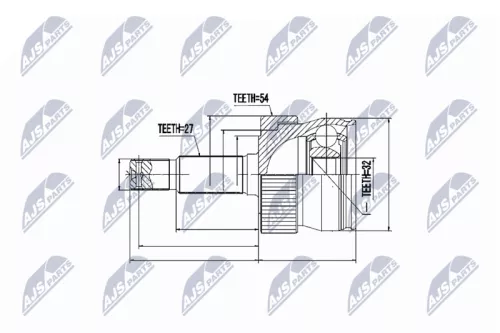 Homokineet reparatie set, aandrijfas